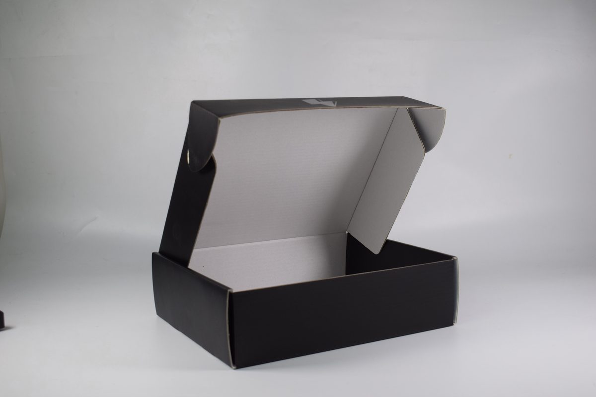 Black Corrugated Box with Black Foil