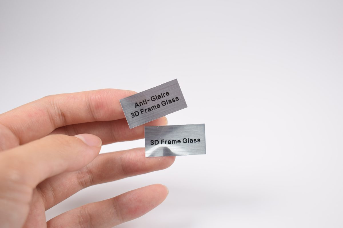 Brushed Silver PVC Labels with CMYK Print